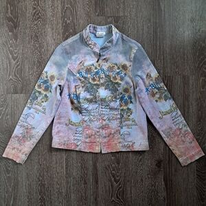 Y2K DB Sport Graphic Print Jerome Seed & Rice Co Jacket Women’s Medium
